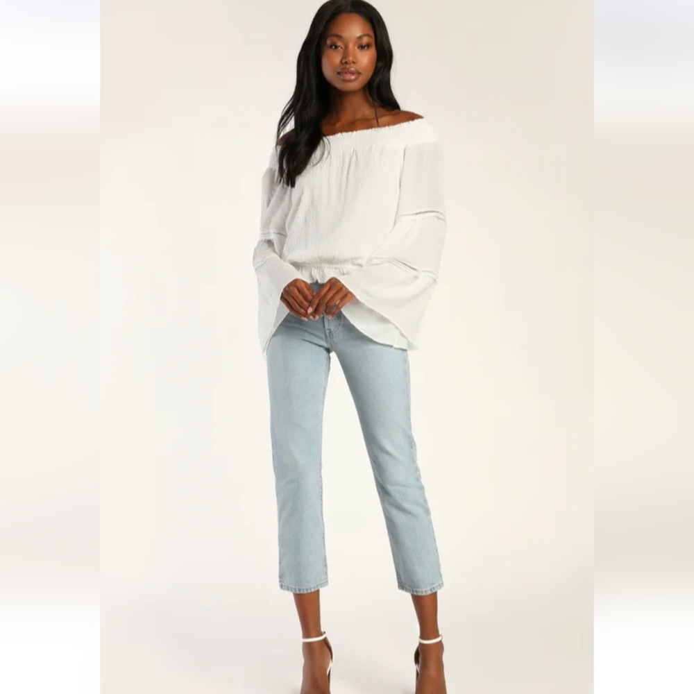 Lulus White Off-Shoulder Blouse
